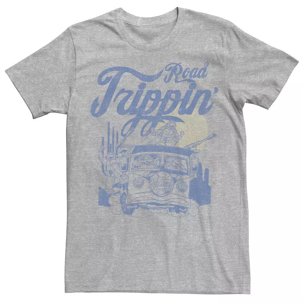 Men's Teenage Mutant Ninja Turtles Road Trippin' Tee, Size: XXL, Athletic Grey Product Image