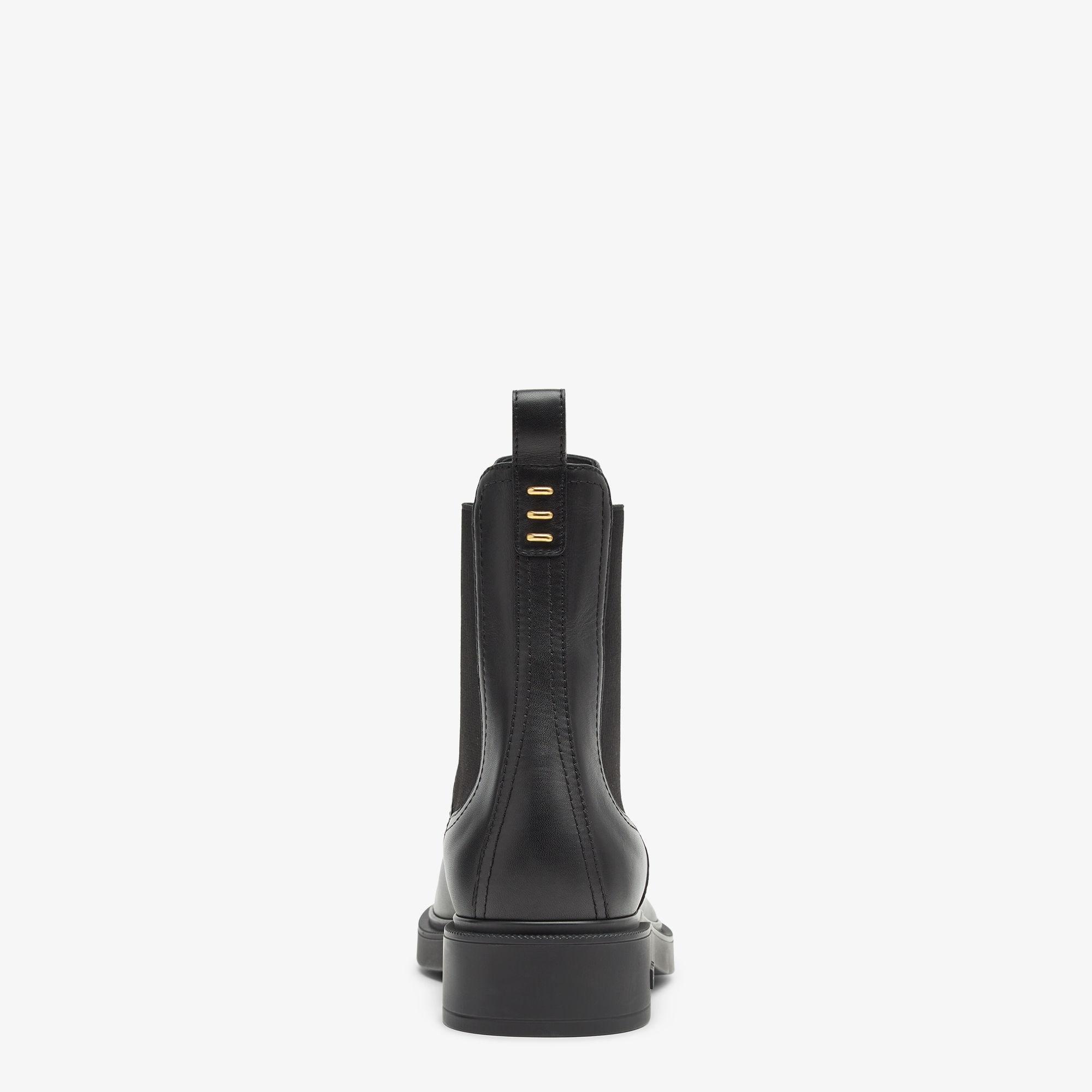 Fendi FiloBlack leather biker boots Product Image