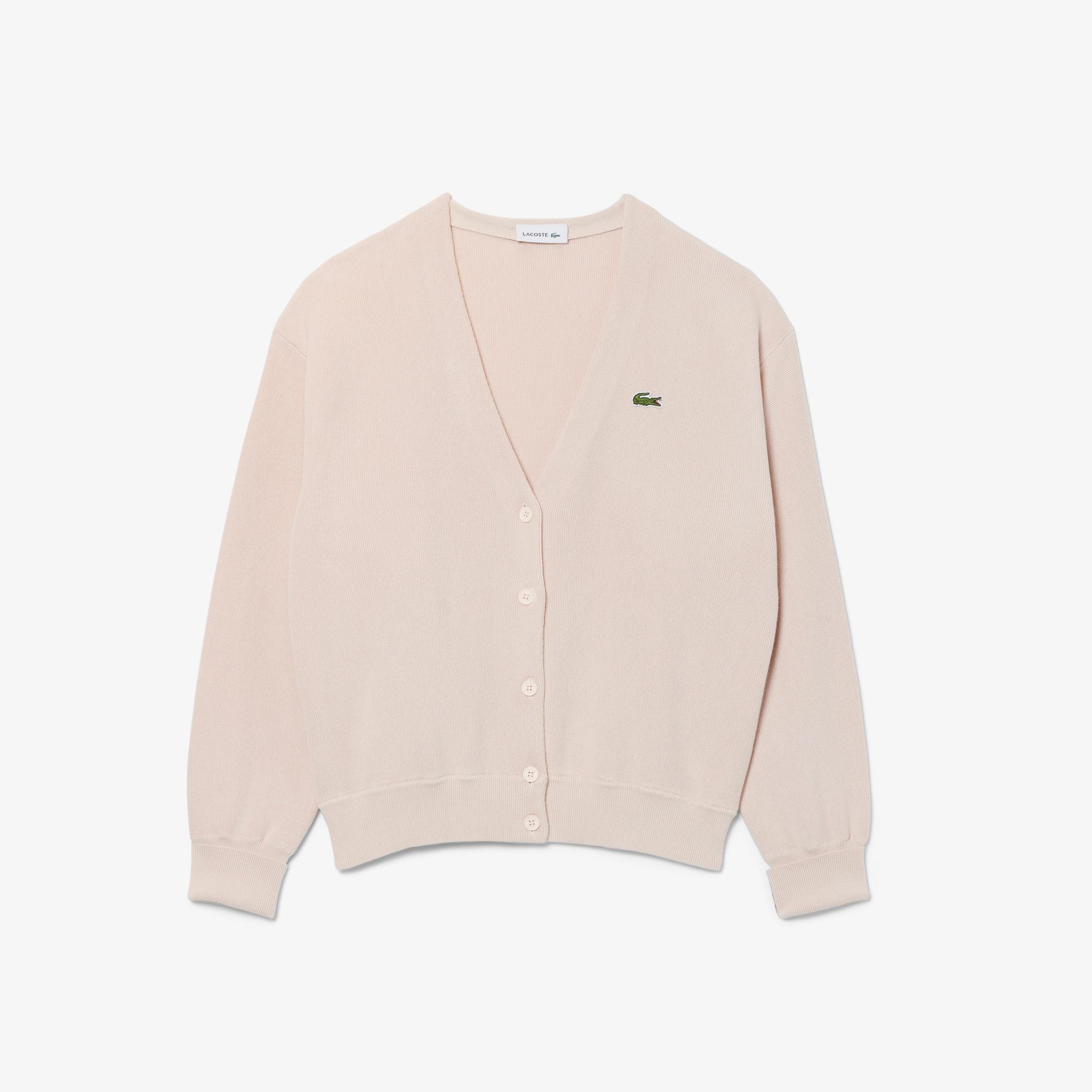 V Neck Cotton Cardigan Product Image