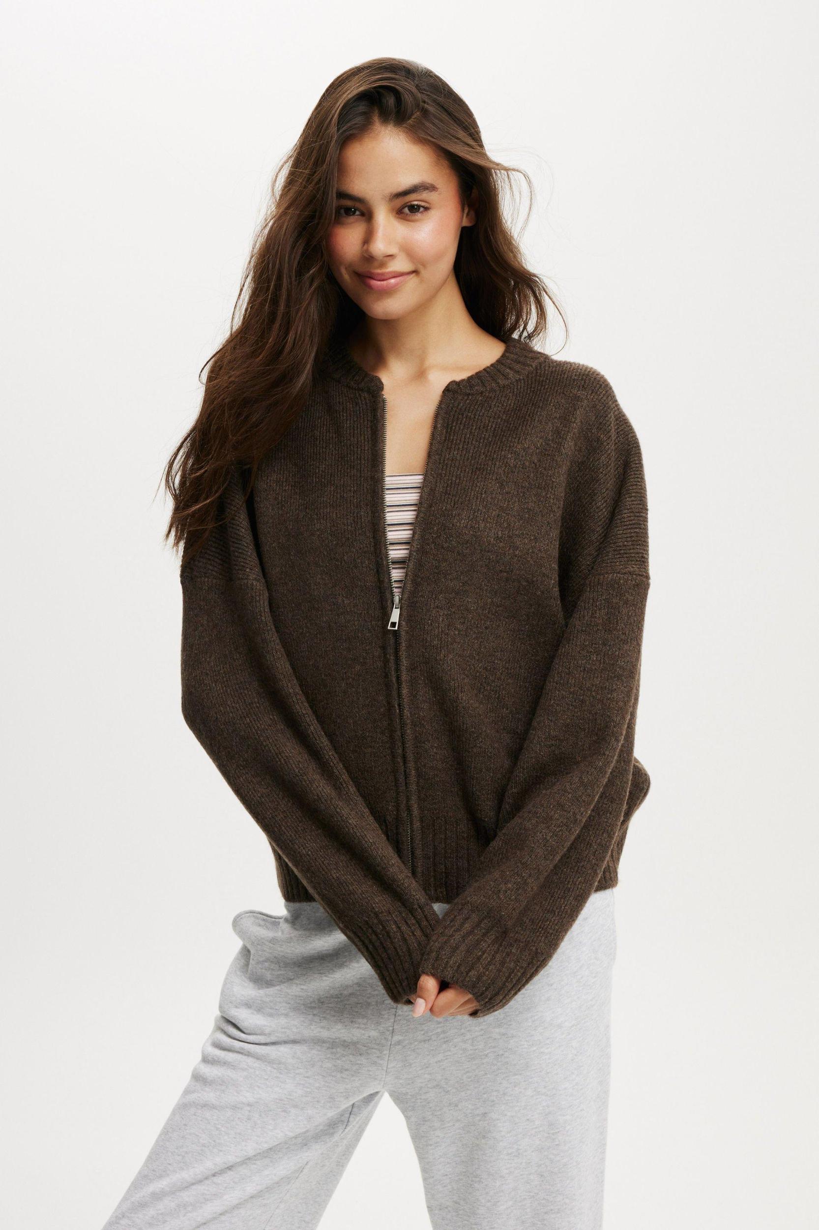 Luxe Zip Through Knit Bomber Product Image