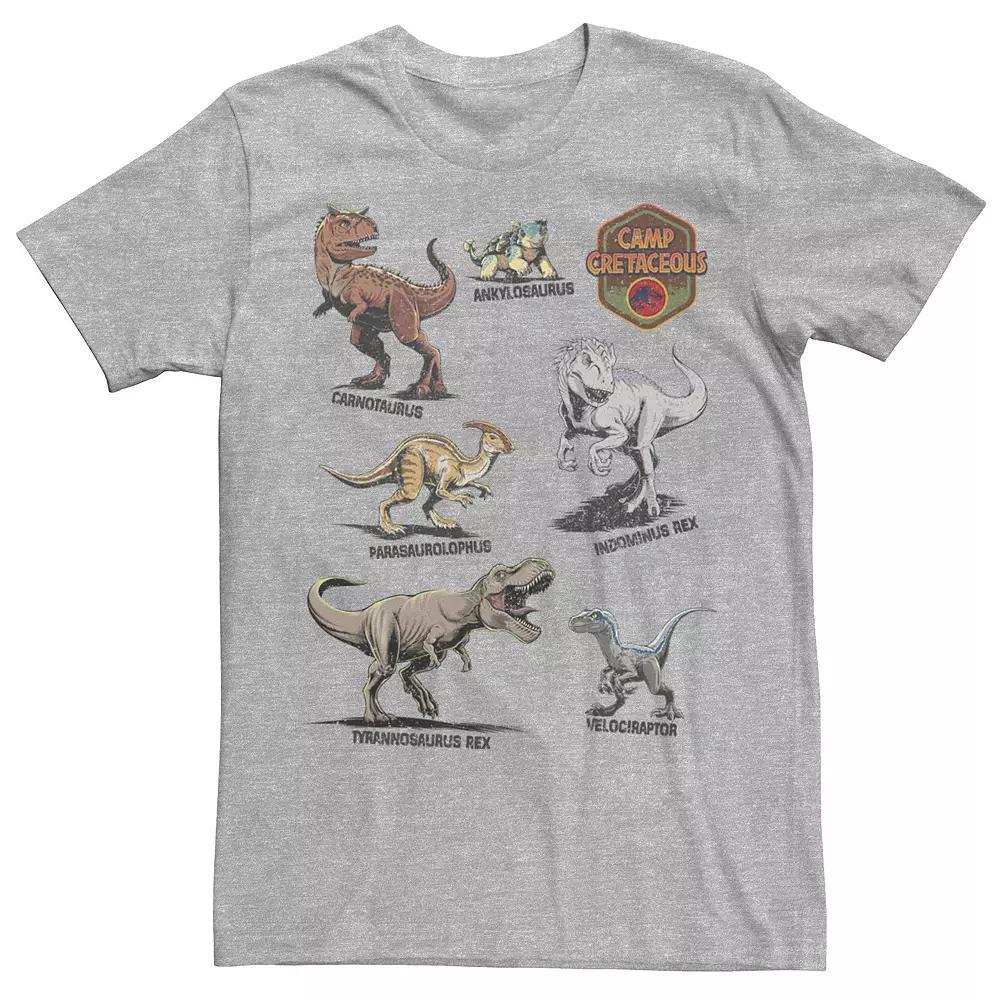 Men's Jurassic World: Camp Cretaceous Dinosaur Names Tee, Size: Medium, Athletic Grey Product Image