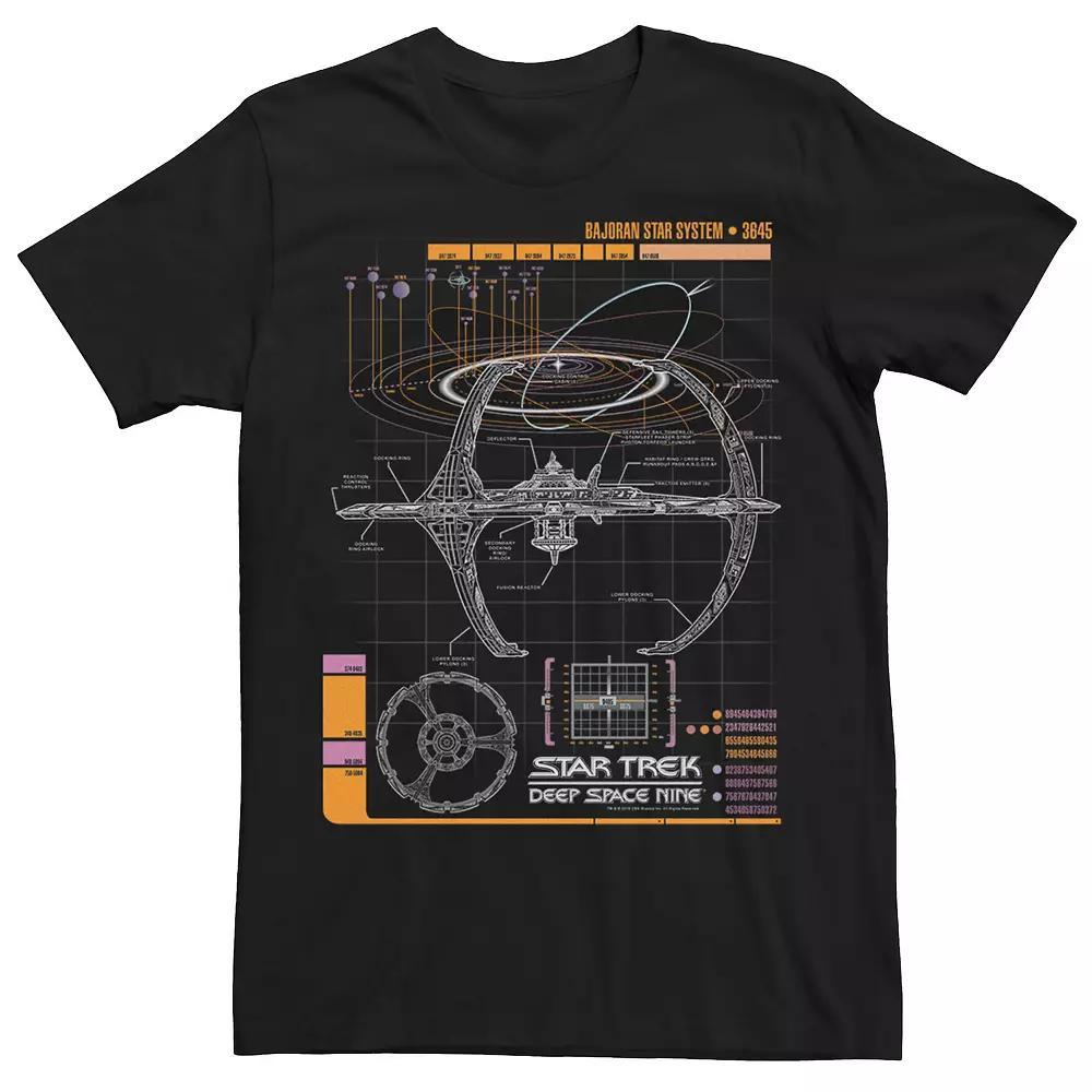 Men's Star Trek DS9 Bajoran System Schematic Tee, Size: Large, Black Product Image