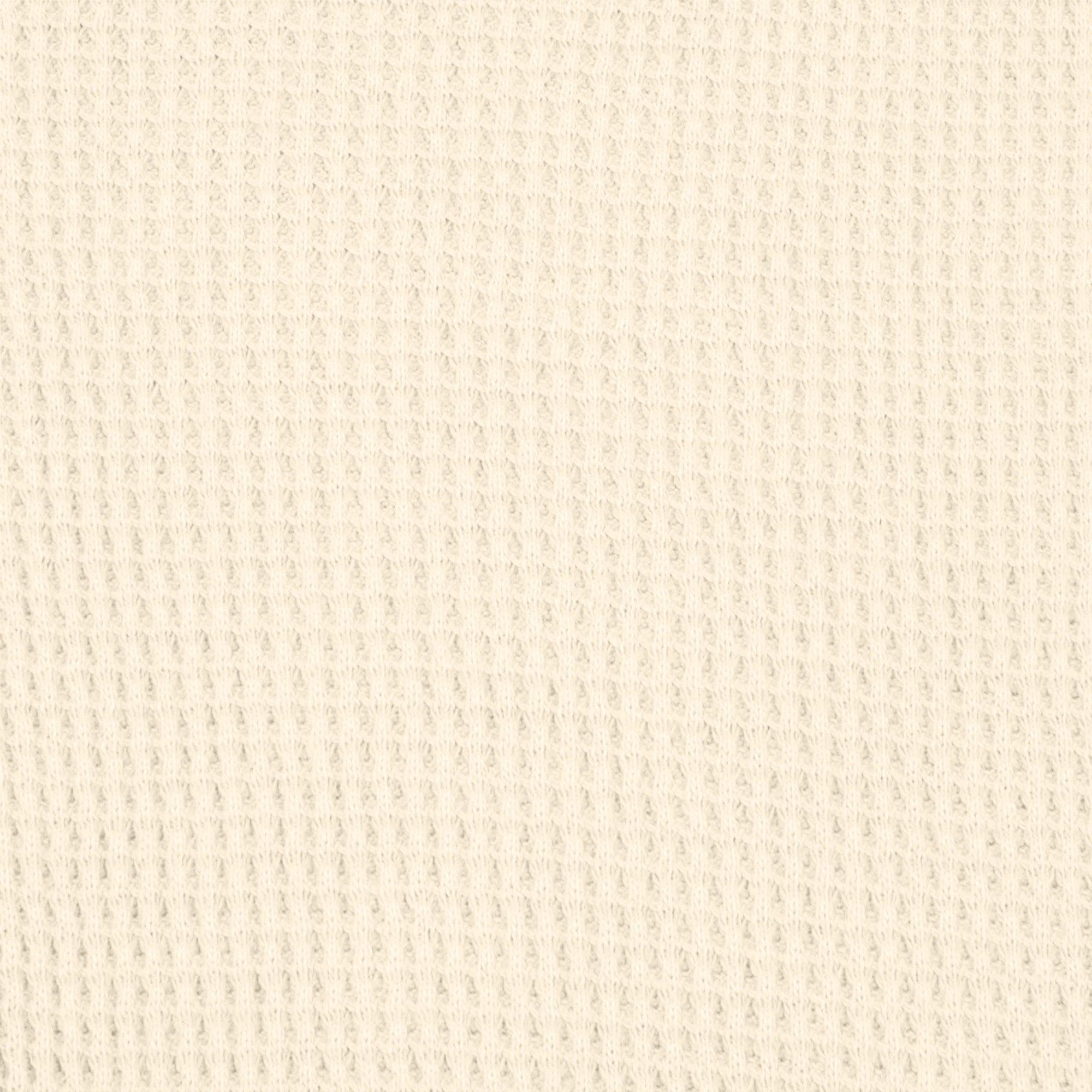 COTTON FLEECE WAFFLE LINED SHRUNKEN ZIP UP HOODIE | LIGHT HEATHER GREY Product Image