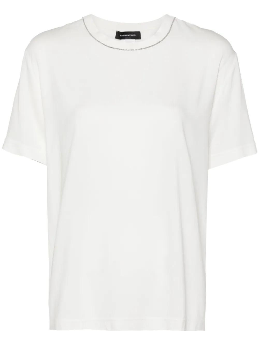 FABIANA FILIPPI T-shirt Aus Baumwolle In White Product Image