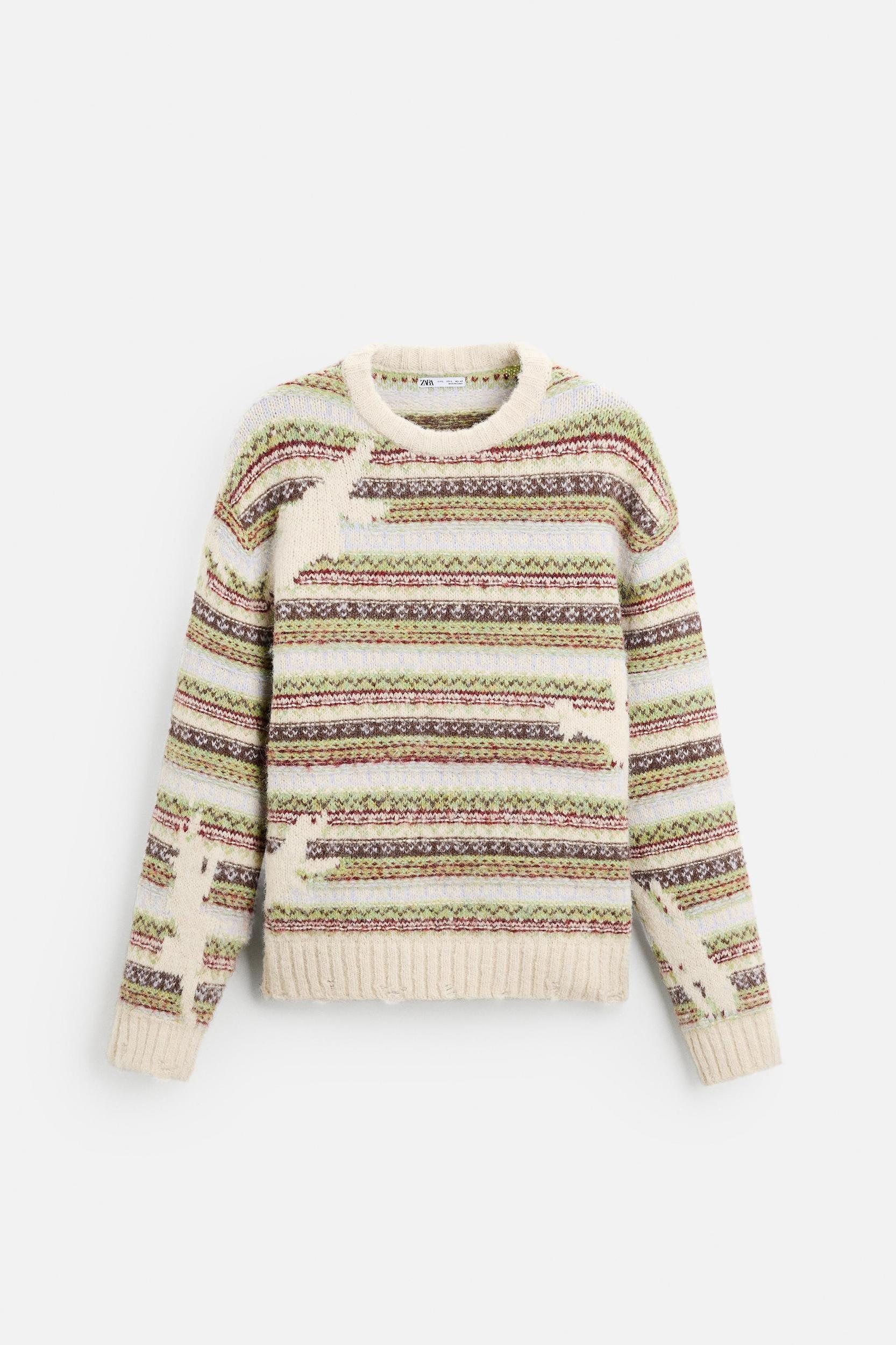 STRIPED JACQUARD SWEATER Product Image