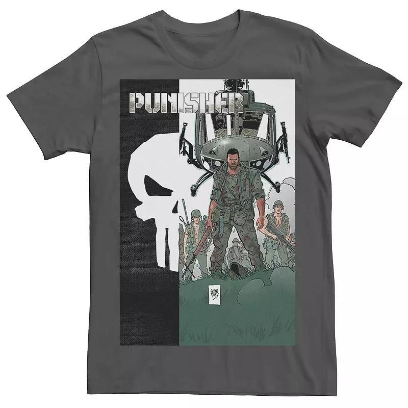 Men's Marvel's Punisher Military Copter Comic Tee, Size: Medium, Grey Product Image