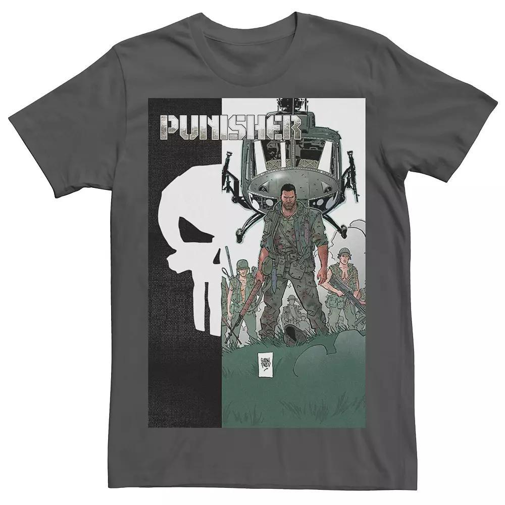 Men's Marvel's Punisher Military Copter Comic Tee, Size: Medium, Grey Product Image