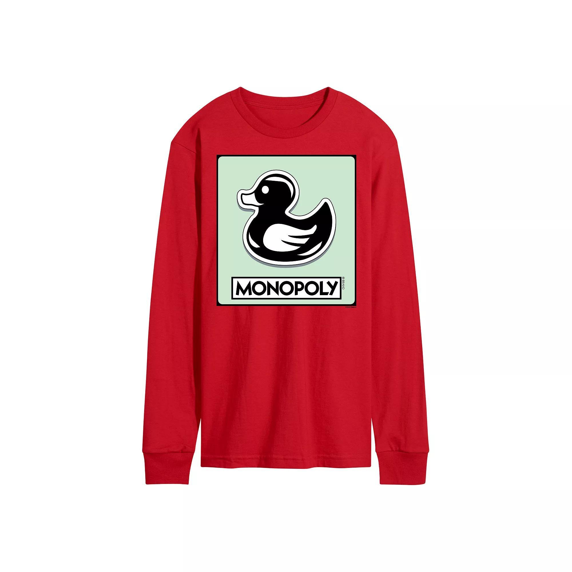 Mens Monopoly Duck Token Long Sleeve Graphic Tee Product Image