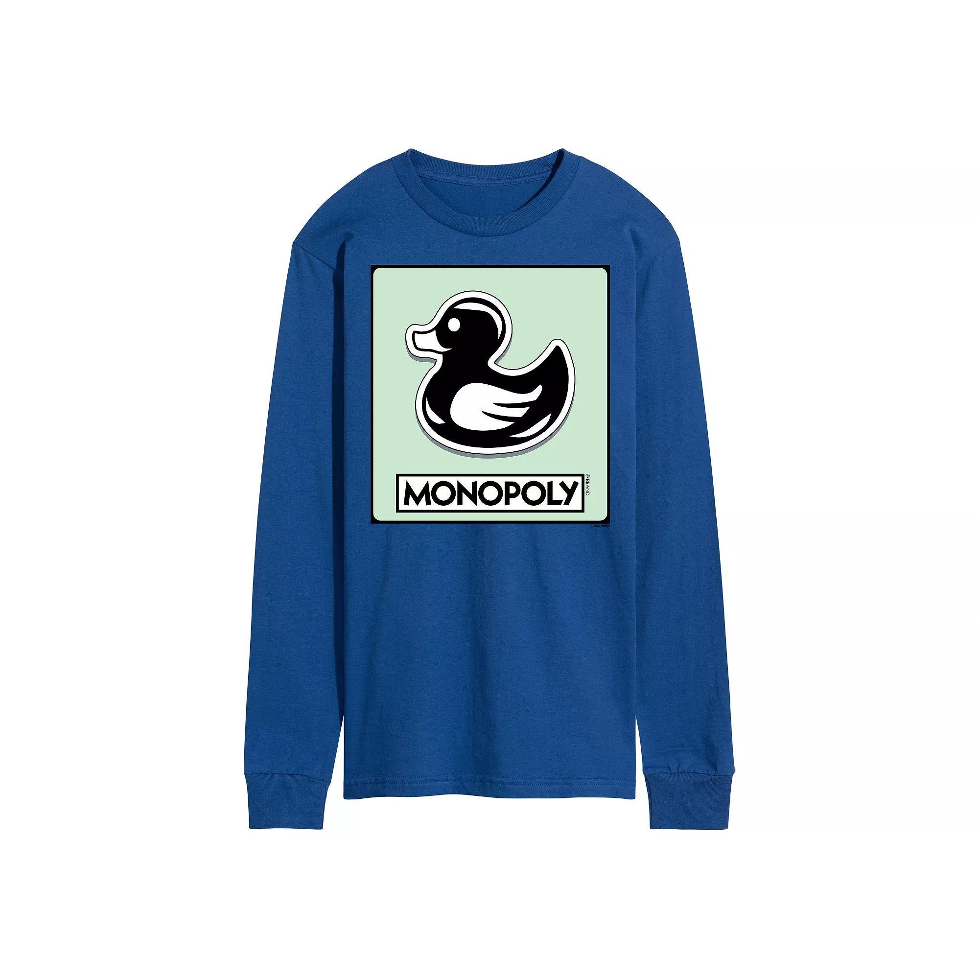 Mens Monopoly Duck Token Long Sleeve Graphic Tee Product Image
