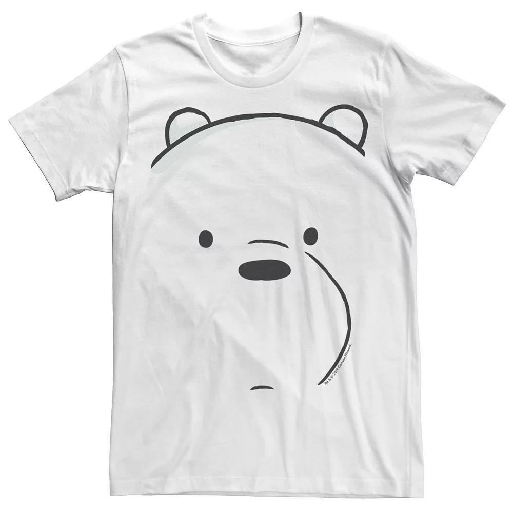 Men's CN We Bare Bears Ice Bear Big Face Tee, Size: XL, White Product Image