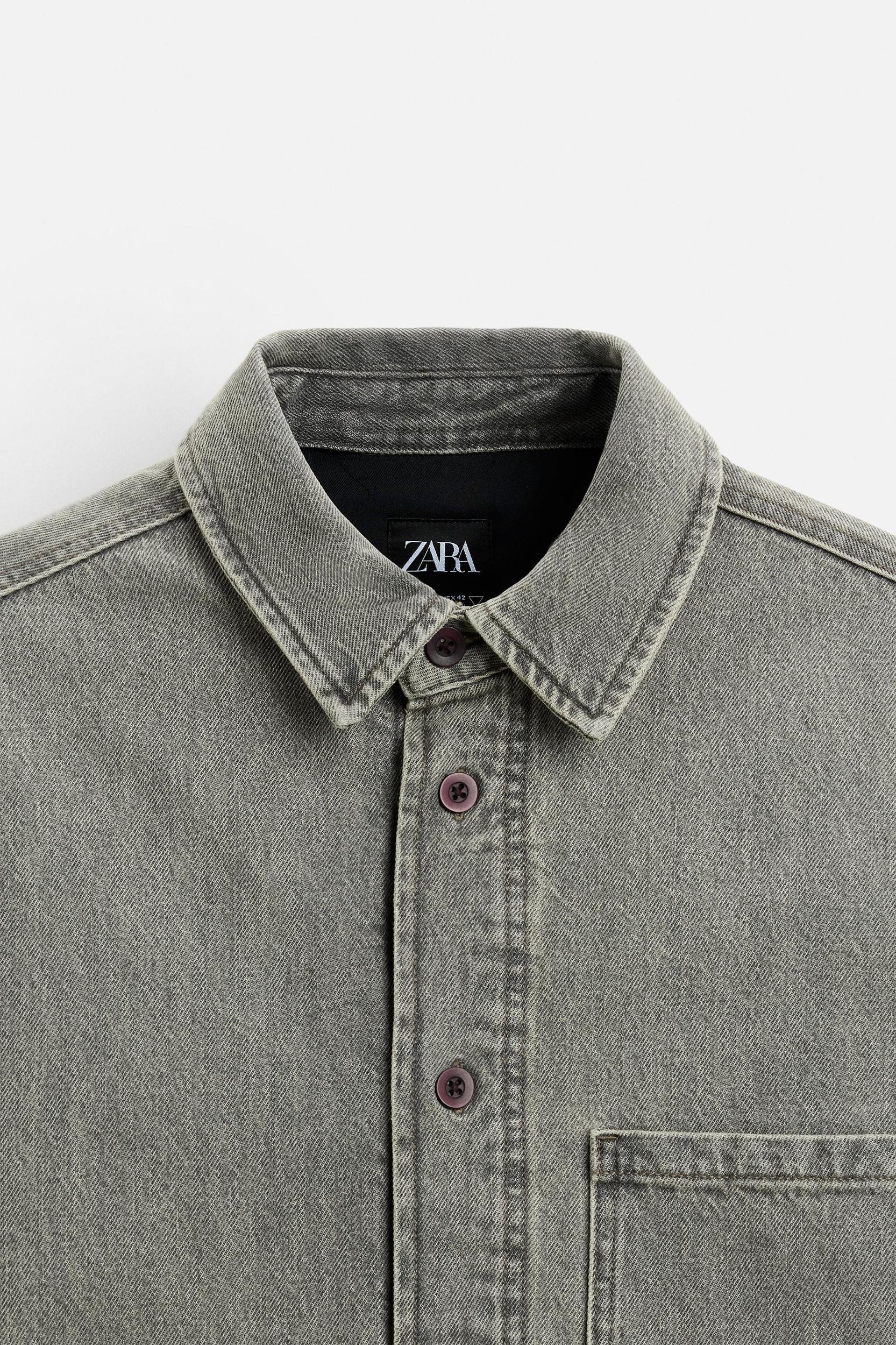 WASHED DENIM OVERSHIRT Product Image