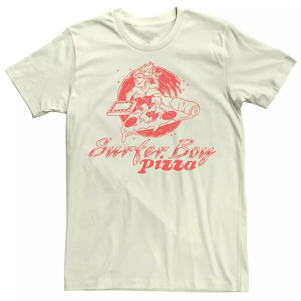 Men's Netflix Stranger Things Surfer Boy Pizza Tee, Size: Medium, Natural Product Image