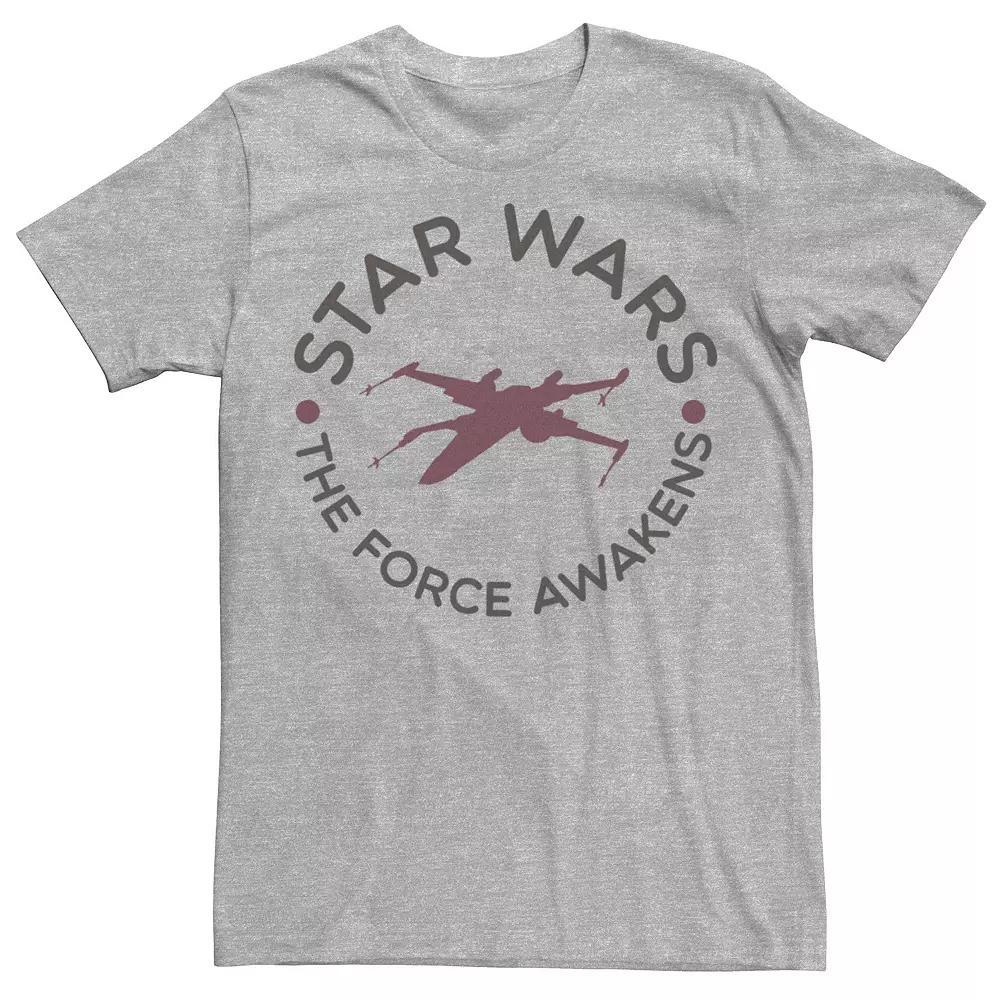 Men's Star Wars X Wing Silhouette The Force Awakens Graphic Tee, Size: 3XL, Athletic Grey Product Image
