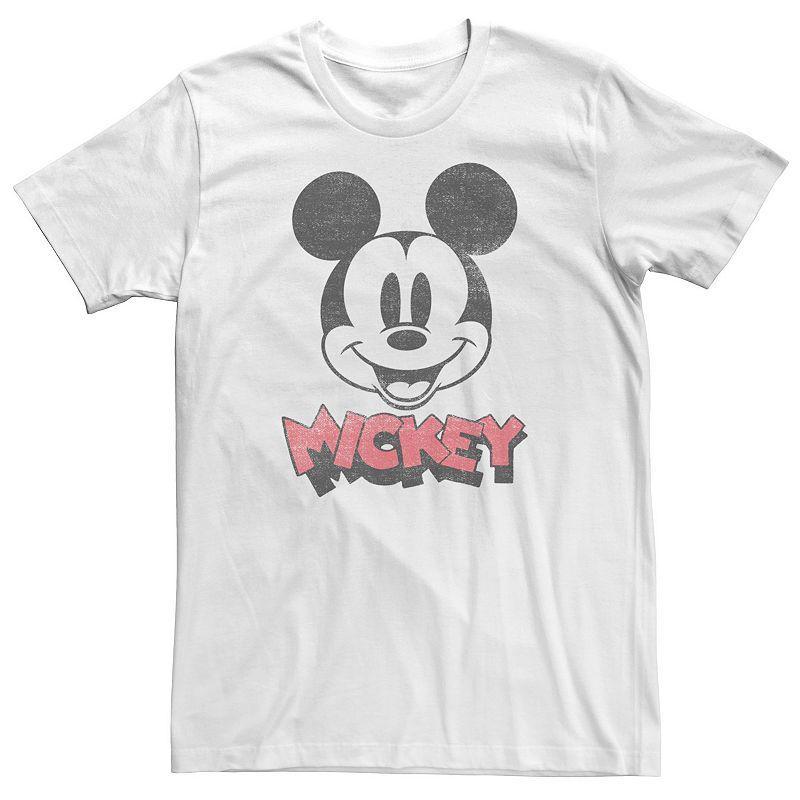 Big & Tall Disney Mickey & Friends Mickey Big Face Logo Tee, Mens Product Image