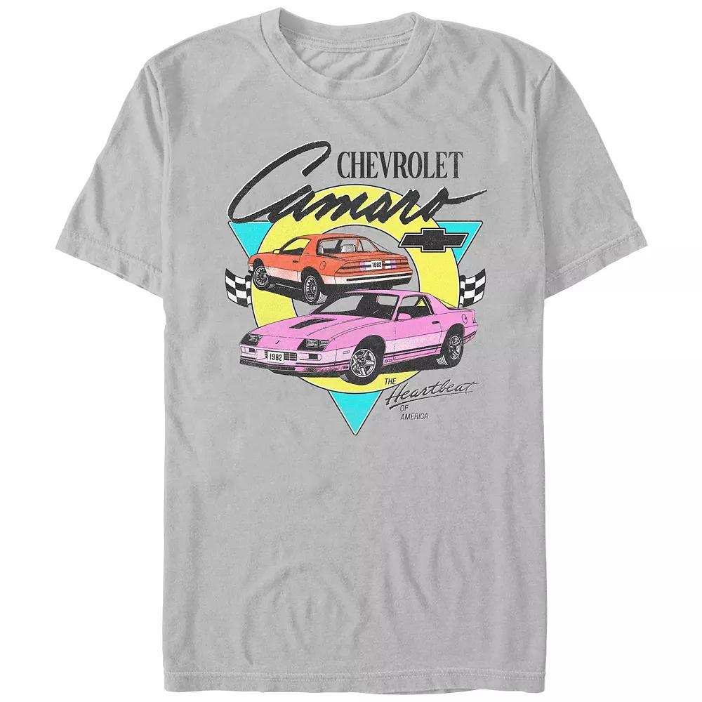 Men's Chevrolet Camaro The Heartbeat Graphic Tee, Size: Large, Silver Product Image