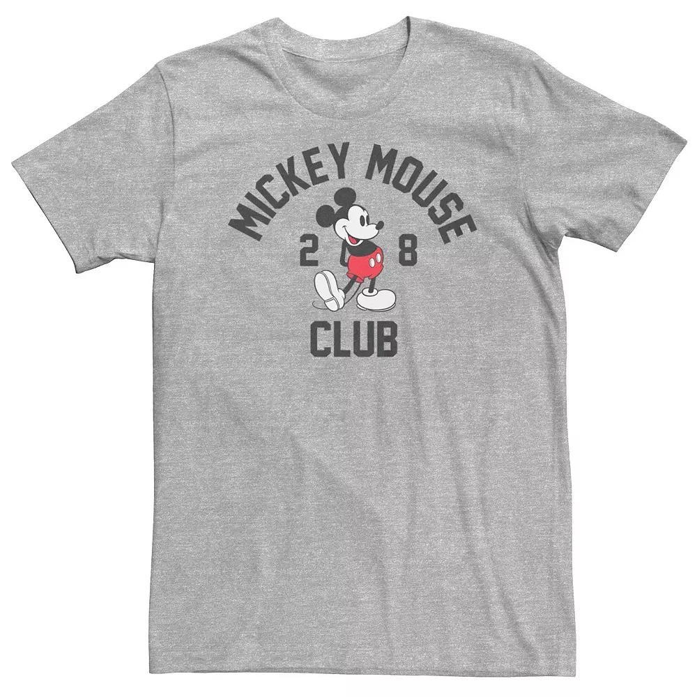 Big & Tall Disney's Mickey Mouse Club 28 Tee, Men's, Size: 4XL Tall, Athletic Grey Product Image