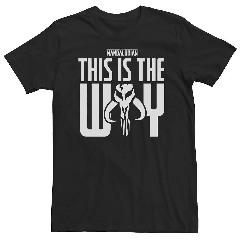 Big & Tall Star Wars The Mandalorian "This Is The Way" Mythosaur Block Tee, Men's, Size: 3XL, Black Product Image