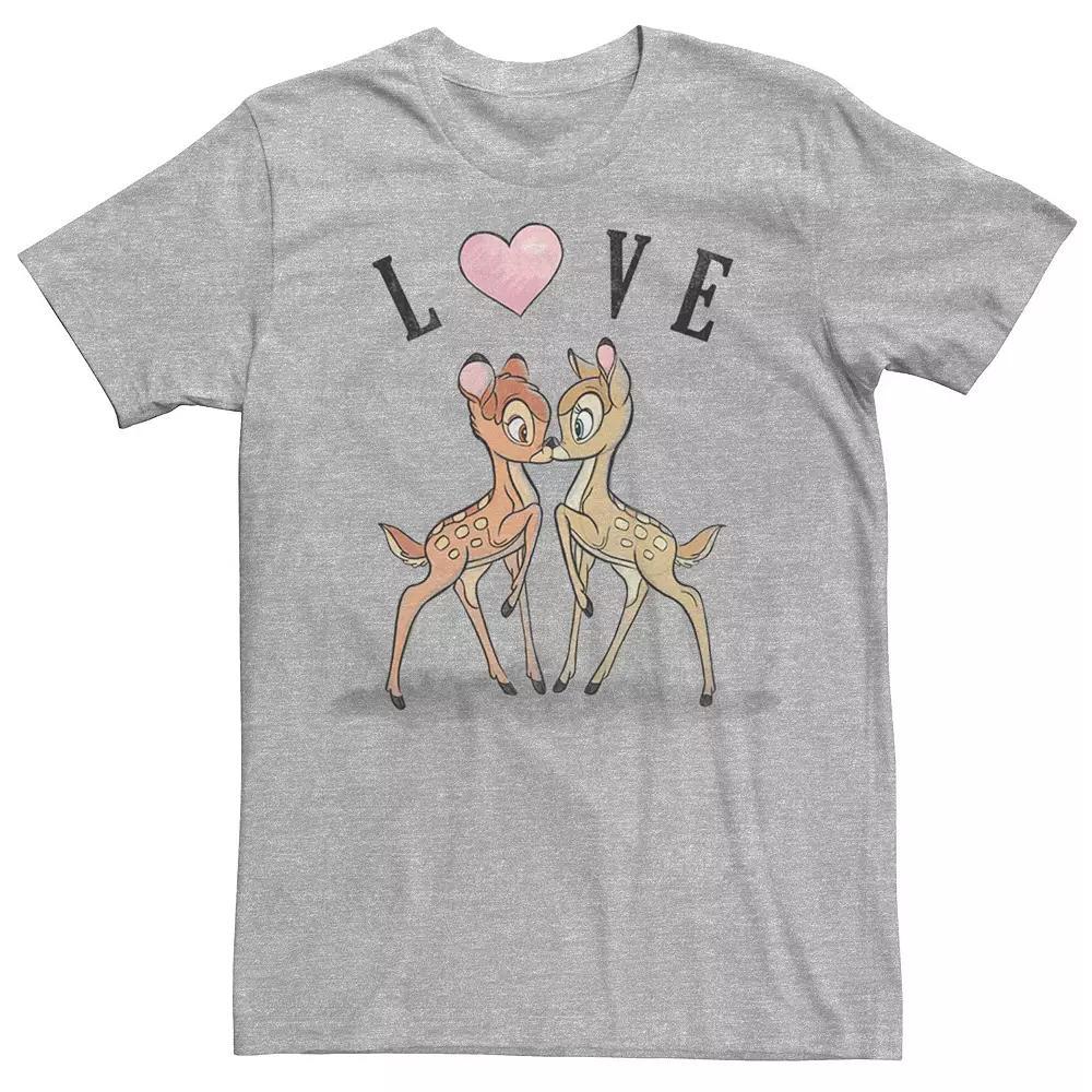 Disney's Bambi Men's Love Valentine's Day Tee, Size: Small, Athletic Grey Product Image