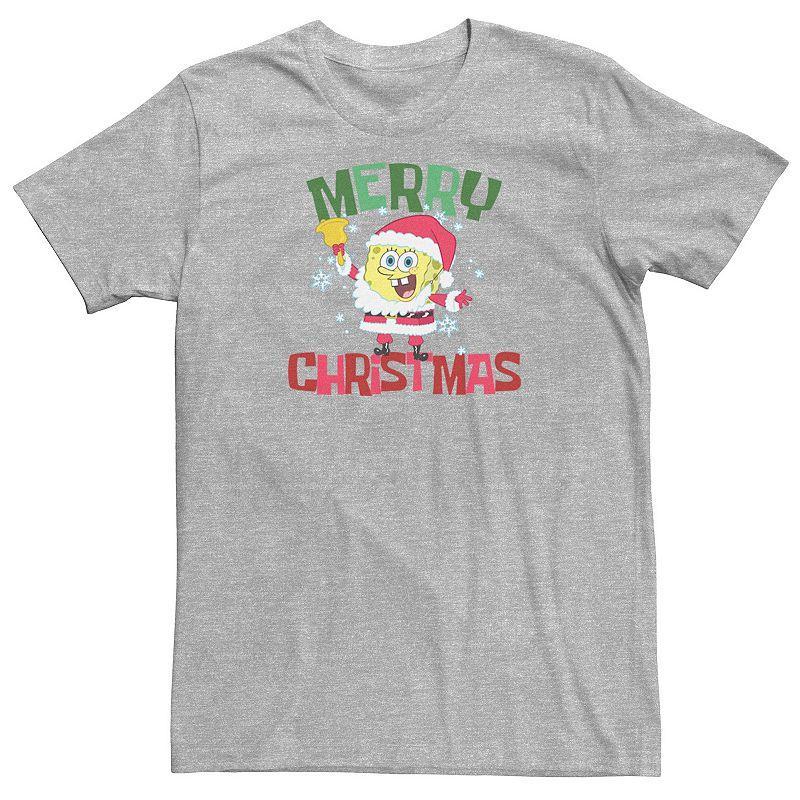 Men's Spongebob Squarepants Santa Tee, Size: Medium, Black Product Image