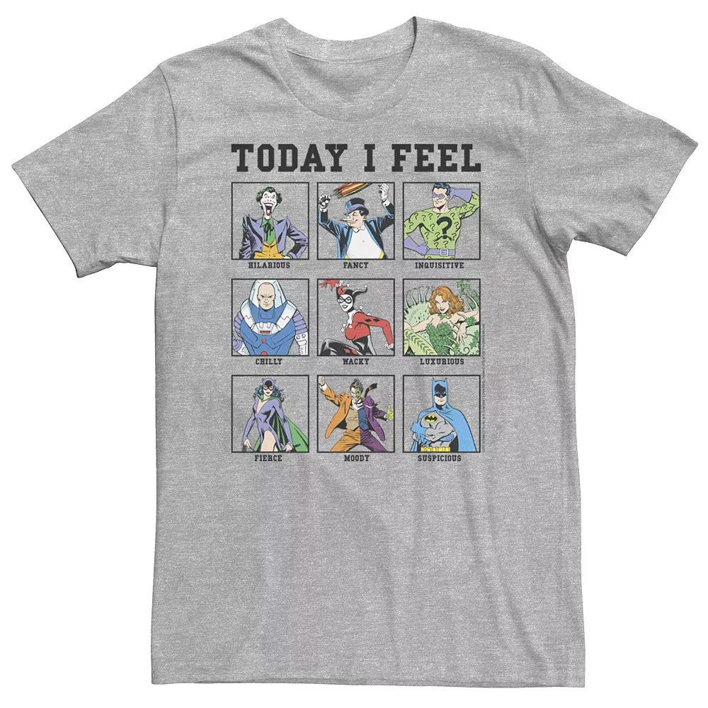 Big & Tall DC Comics Batman Villains Emotions Tee, Men's, Size: 3XL Tall, Athletic Grey Product Image