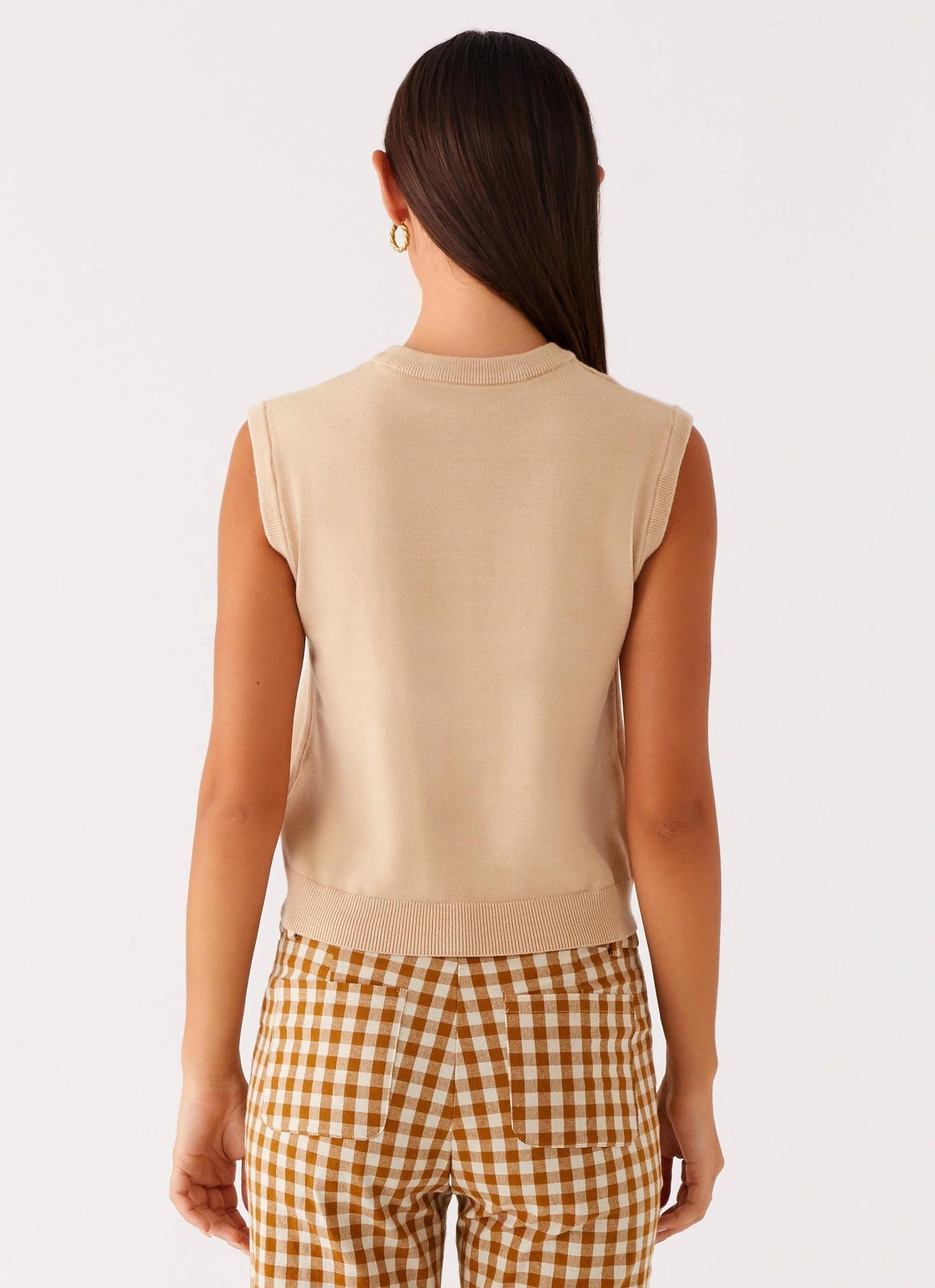 Mickey Knit Vest - Cream Product Image