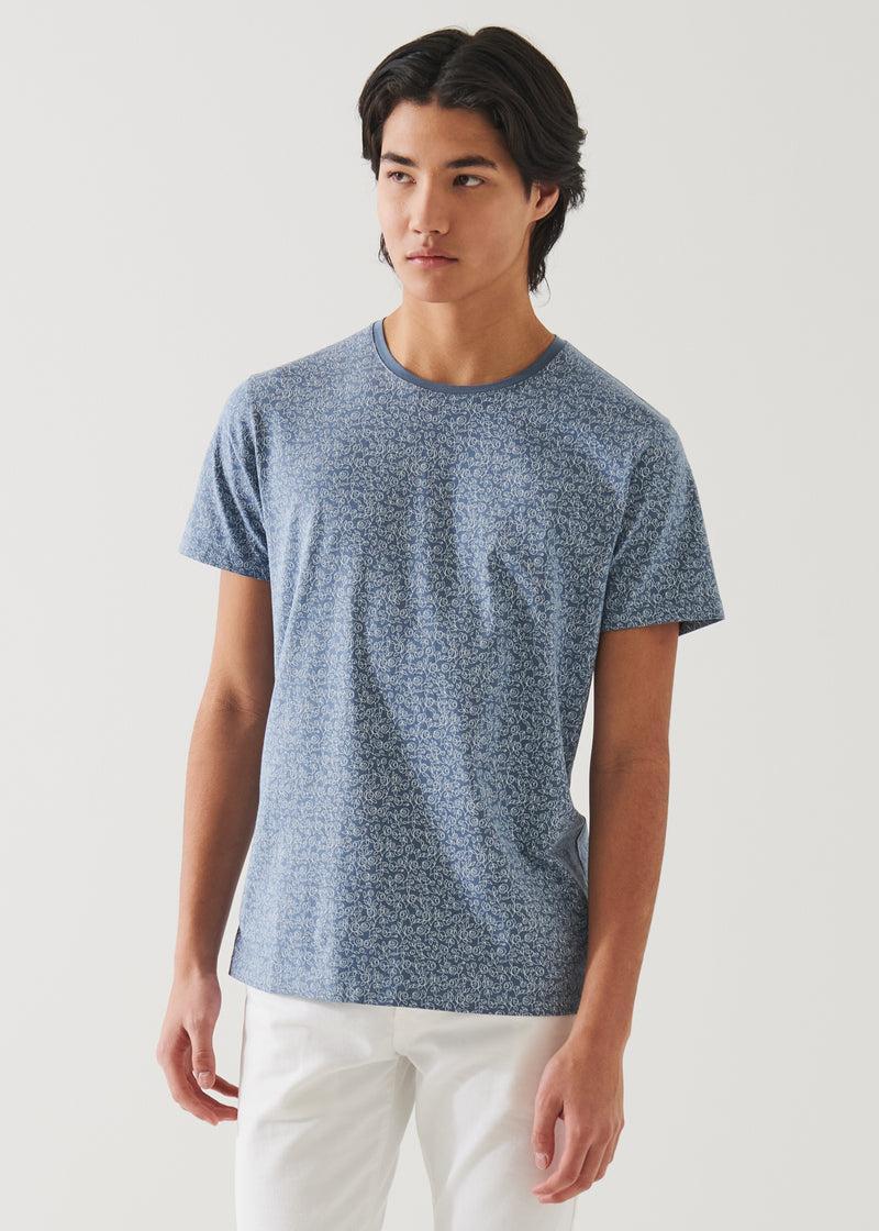 Patrick Assaraf Stretch Printed T-Shirt Product Image