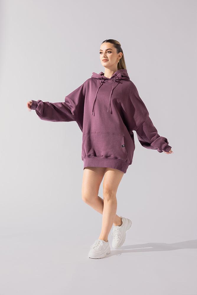 Long Cloud Hoodie - Deep Plum Product Image