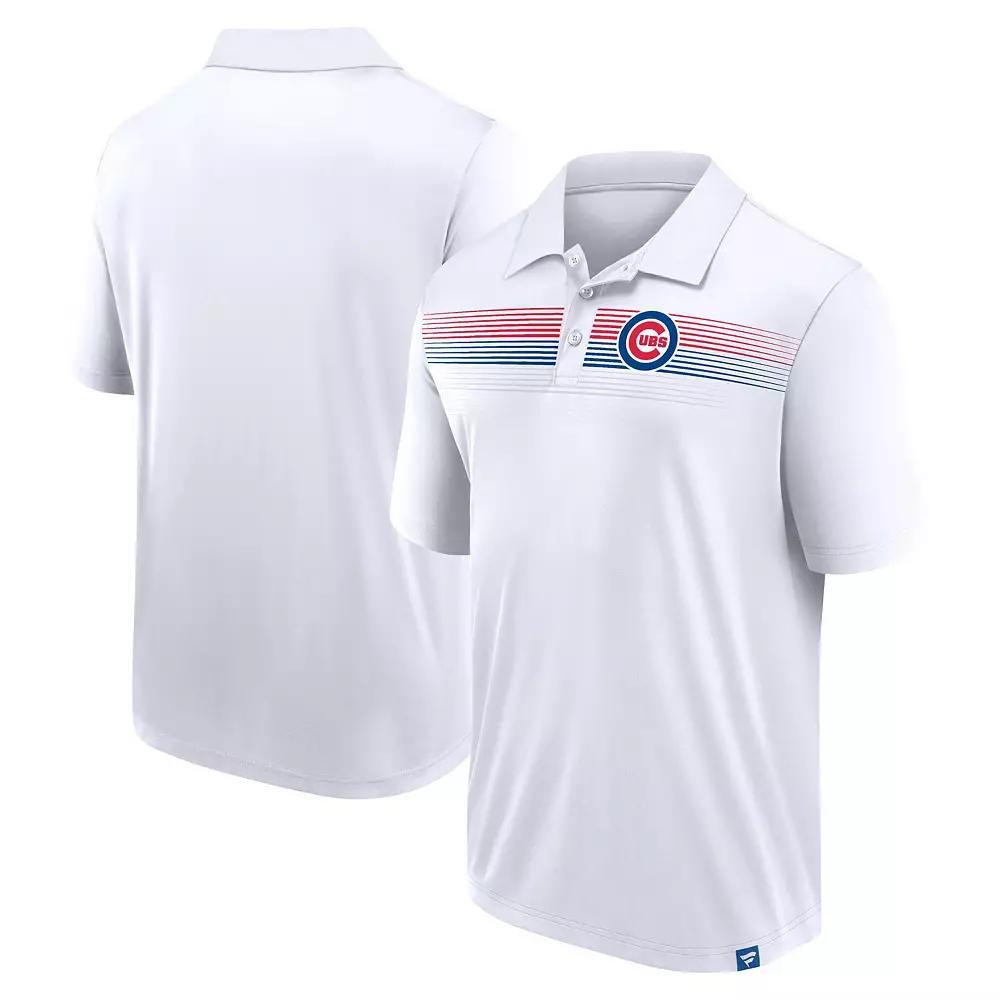 Men's Fanatics White Chicago Cubs Victory For Us Interlock Polo, Size: Small Product Image