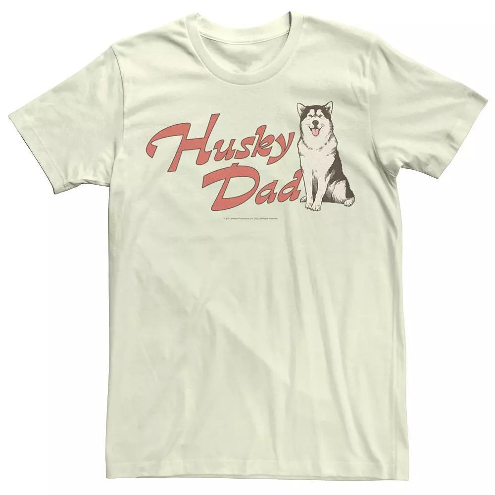 Men's Husky Dad Dog Lover Graphic Tee, Size: Medium, Natural Product Image