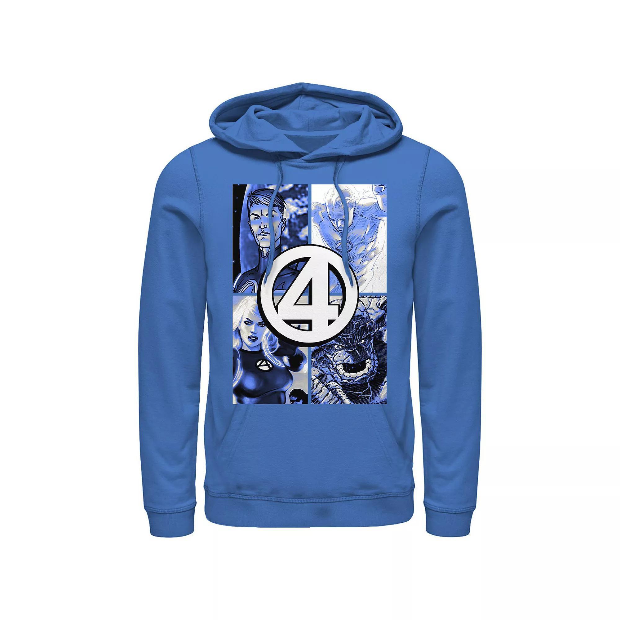 Men's Marvel Fantastic Four Team Portraits Graphic Hoodie, Size: Small, Royal Product Image