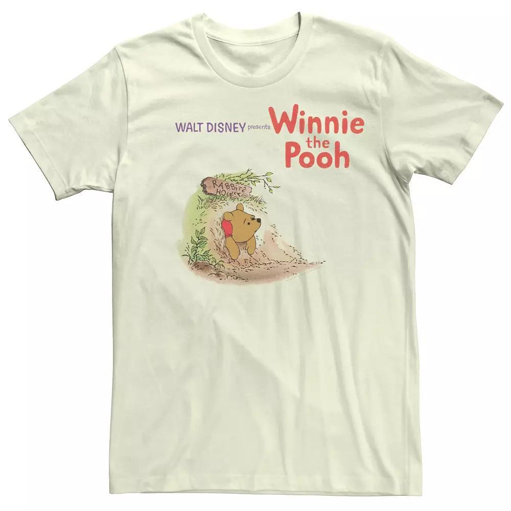 Disney's Winnie The Pooh Men's Stuck In Rabbit's Home Logo Tee, Size: Large, Light Blue Product Image