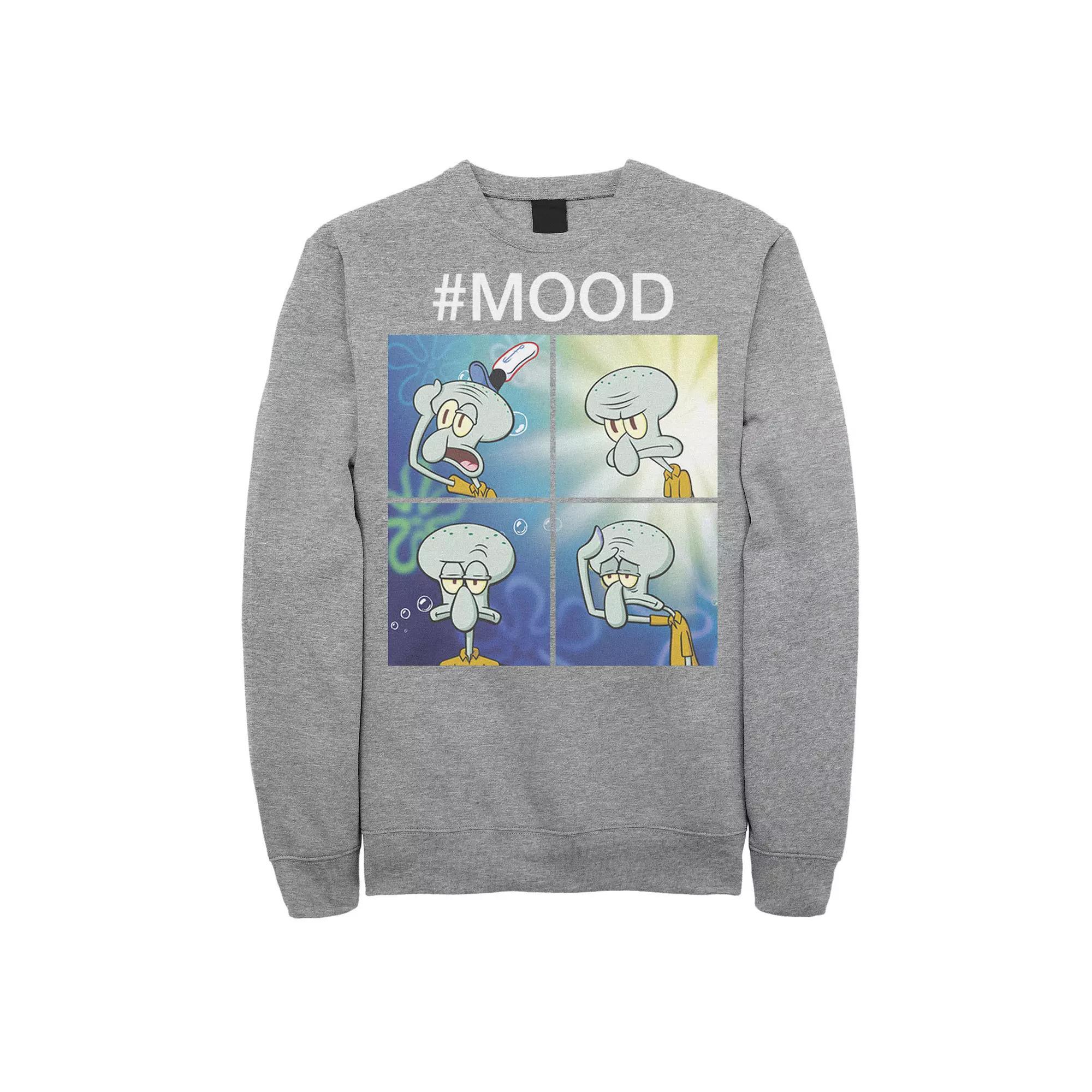 Men's Spongebob Squarepants Squidward Mood Meme Sweatshirt, Size: XXL, Black Product Image