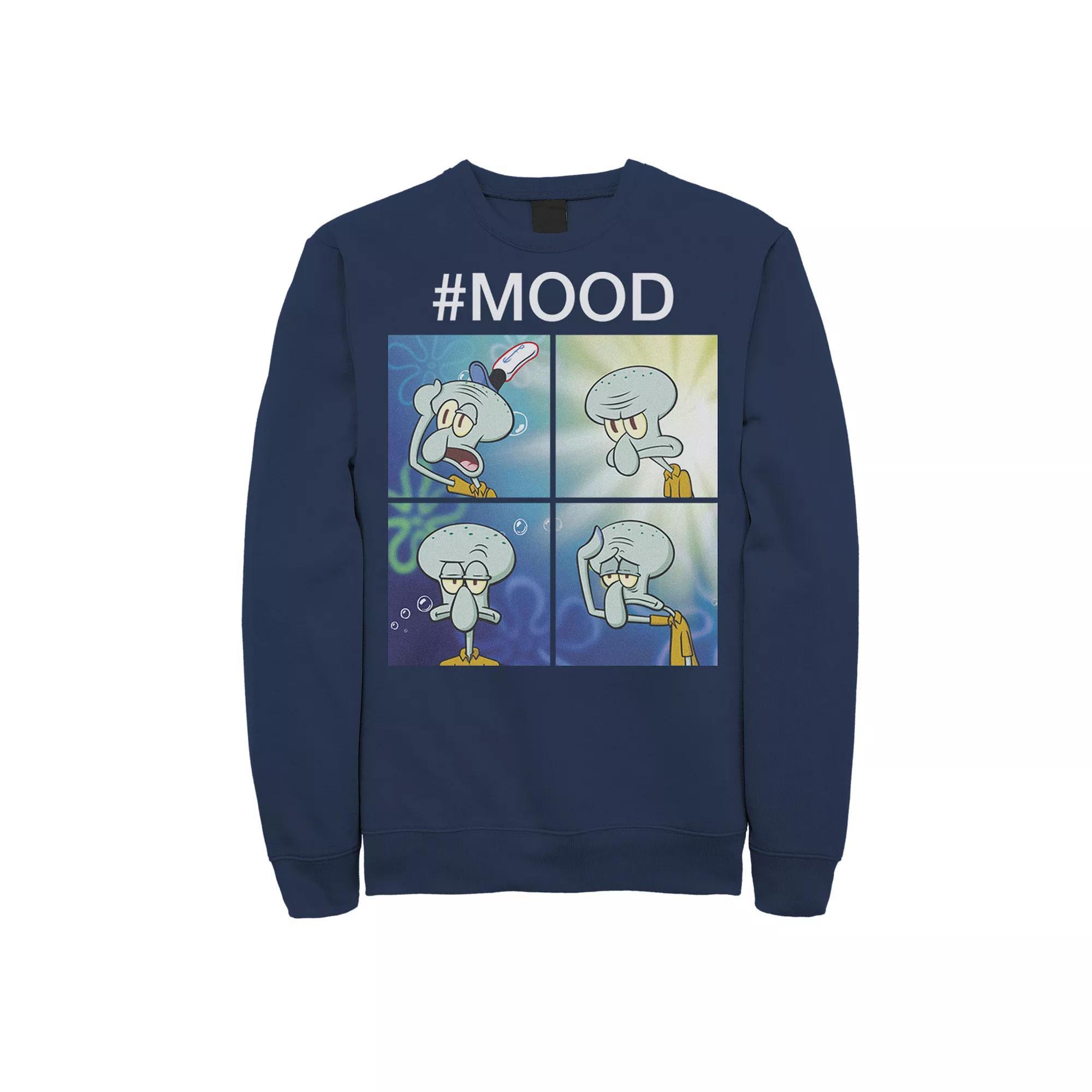 Men's Spongebob Squarepants Squidward Mood Meme Sweatshirt, Size: XXL, Black Product Image