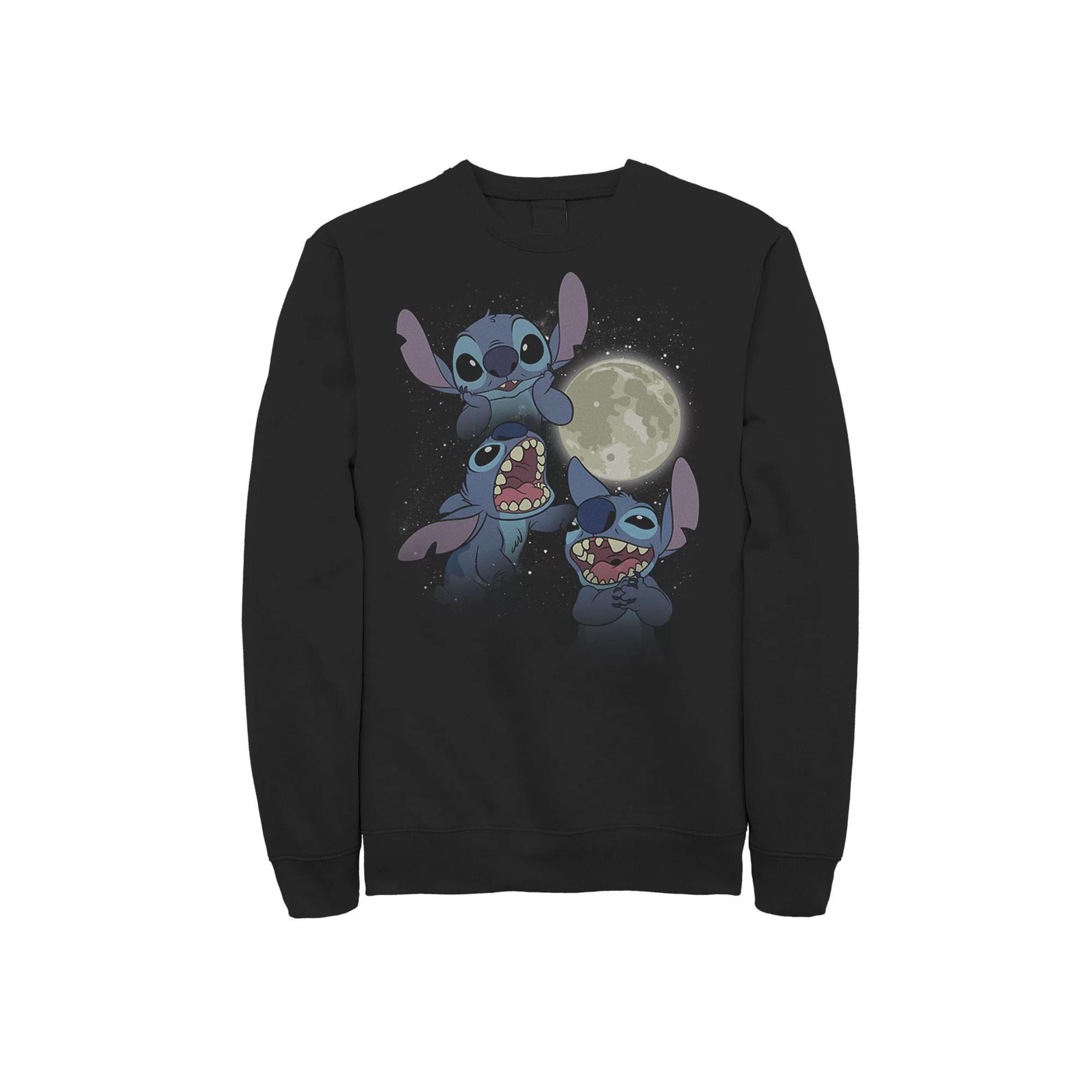Disney's Lilo & Stitch Moonlight Collage Men's Sweatshirt, Size: Medium, Black Product Image