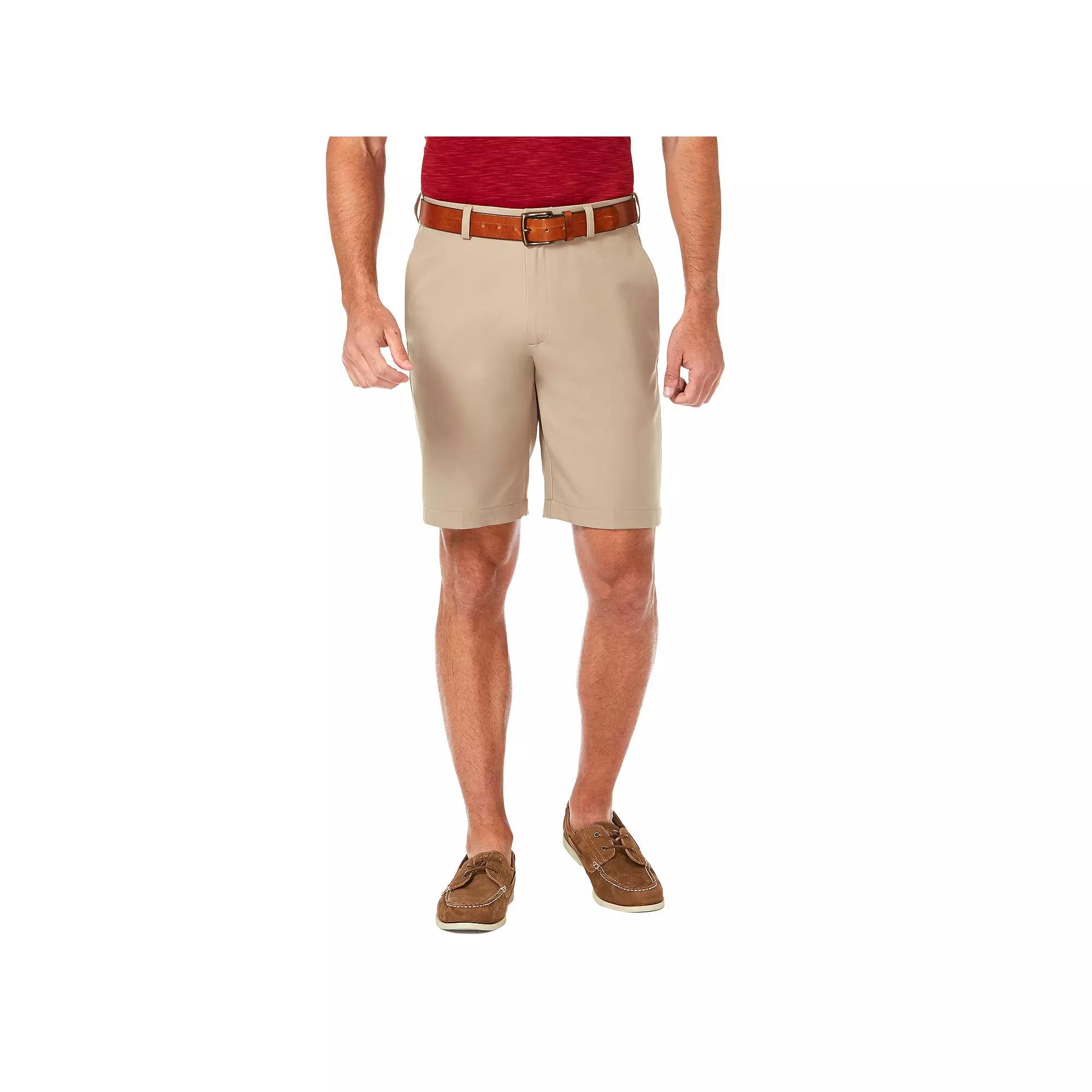 Men's Haggar® Cool 18® Pro Gabardine Flat Front Shorts, Size: 36, String Product Image