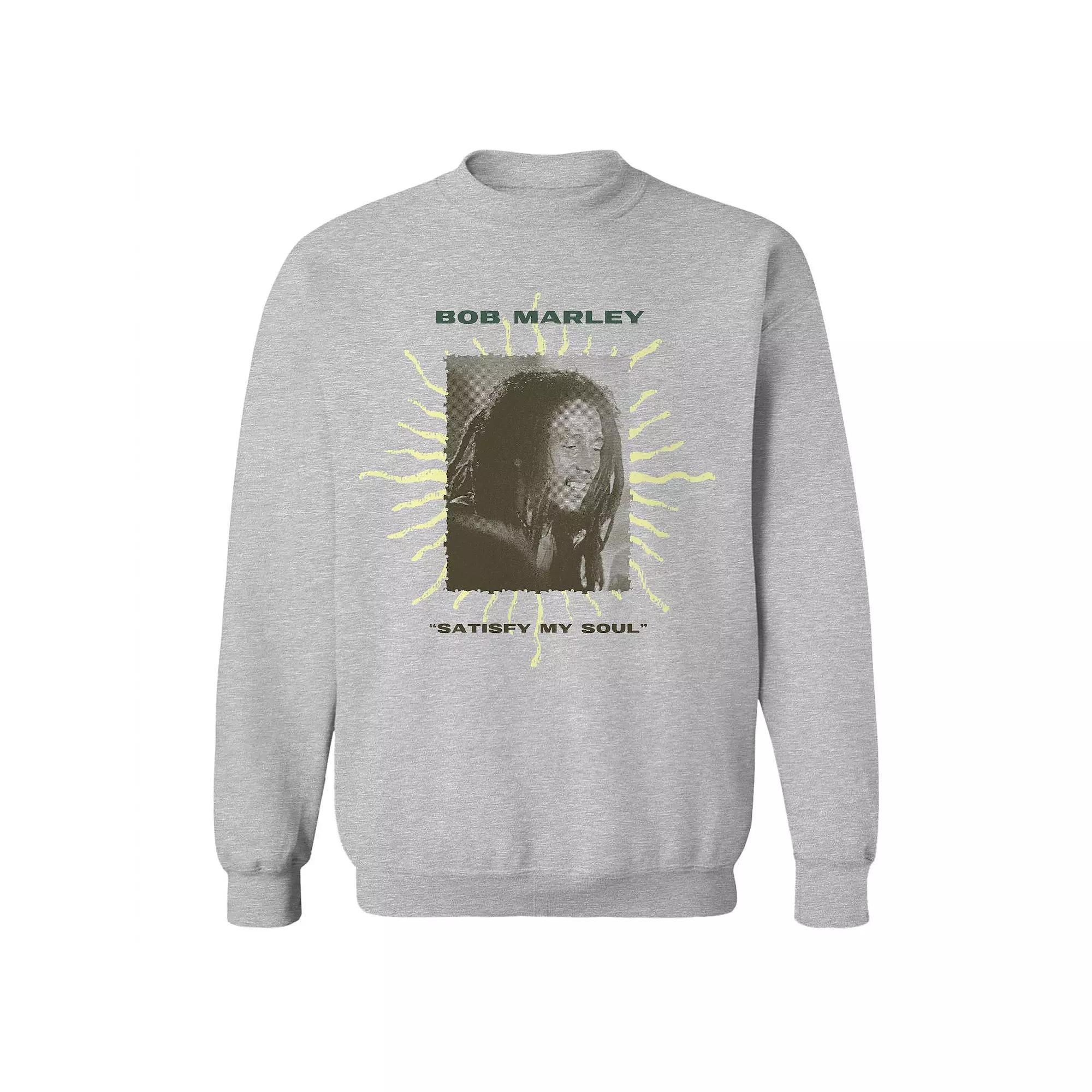 Junior's Bob Marley Satisfy My Soul Sage Graphic Fleece Sweatshirt, Women's, Size: XXL, Sport Gray Product Image