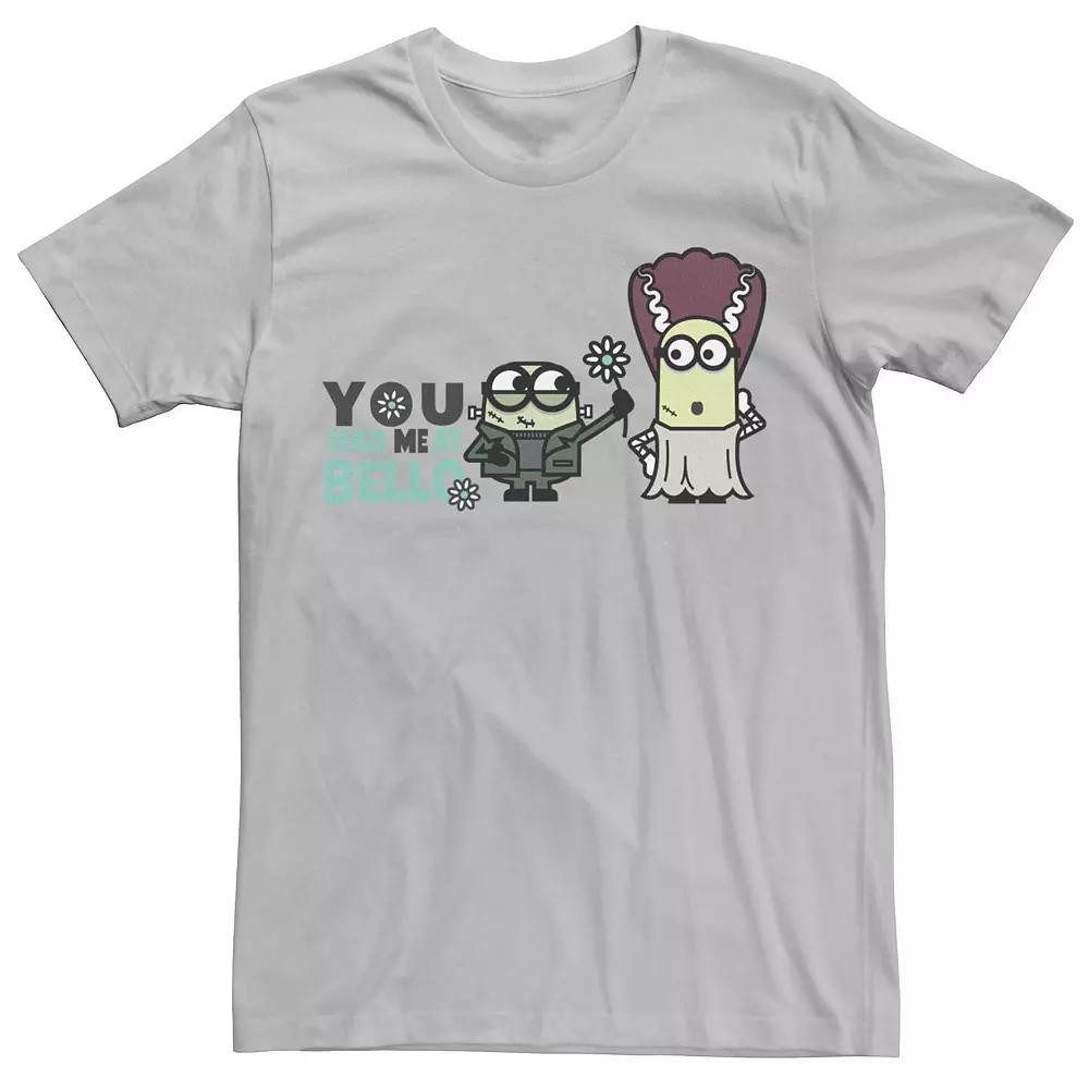 Men's Minions Frankenstein Family You Had Me At Bellow Tee, Size: 3XL, Silver Product Image
