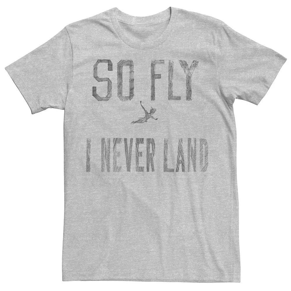 Men's Peter Pan So Fly Graphic Tee, Size: XXL, Athletic Grey Product Image