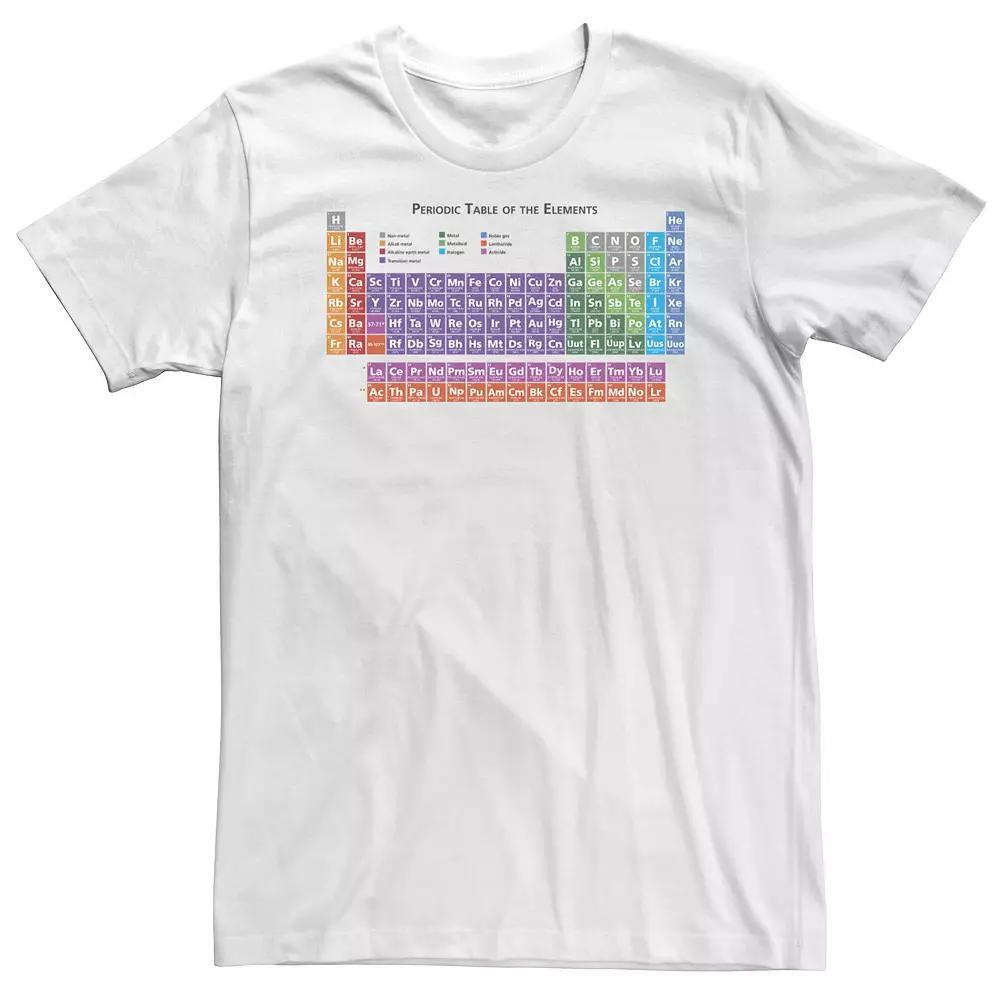 Big & Tall Fifth Sun Periodic Table Of Elements Chemistry Tee, Men's, Size: 3XL, White Product Image