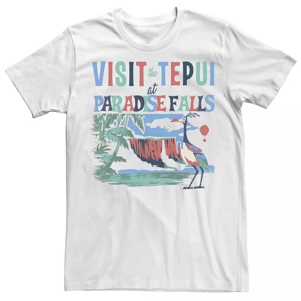 Big & Tall Disney / Pixar Up Kevin Visit Paradise Falls Watercolor Poster Tee, Men's, Size: 4XL Tall, White Product Image