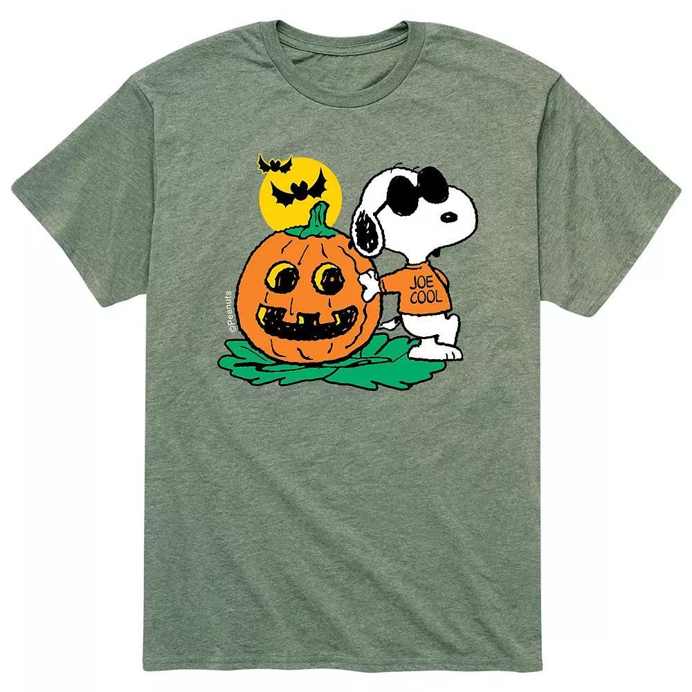 Men's Peanuts Joe Cool Pumpkin Tee, Size: Large, Green Product Image