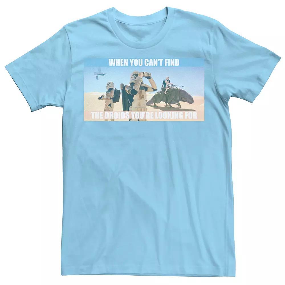 Men's Star Wars When You Can't Find The Droids You're Looking For Tee, Size: Large, Light Blue Product Image