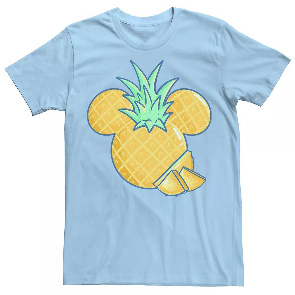 Disney's Mickey & Friends Mickey Pineapple Logo Men's Tee, Size: Large, Light Blue Product Image