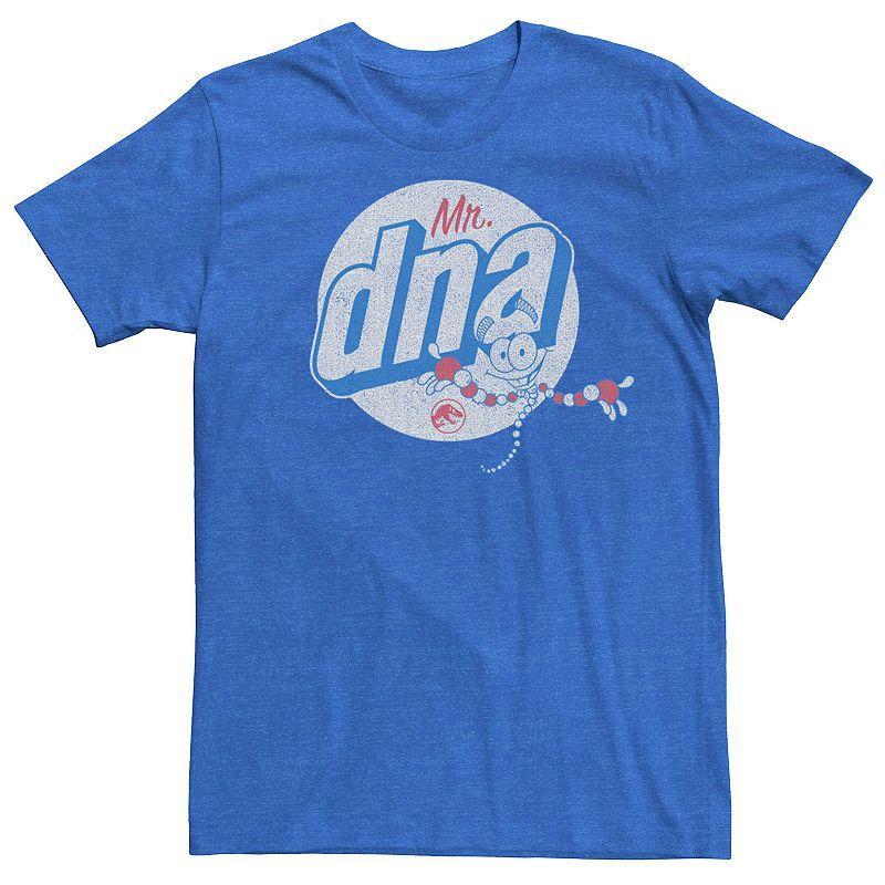 Men's Jurassic World Vintage Mr. DNA Logo Tee, Size: Medium, Navy Grey Product Image
