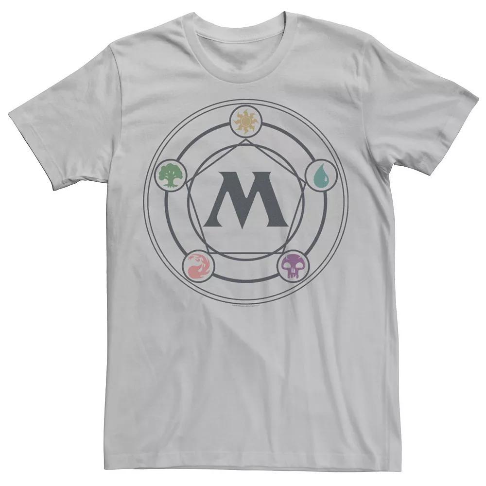 Men's Magic The Gathering Mana Pentagon Poster Tee, Size: Large, Silver Product Image