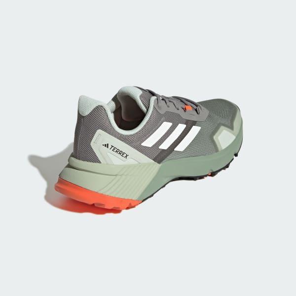 adidas Terrex Soulstride Trail Running Shoes Silver Green 5.5 Womens Product Image