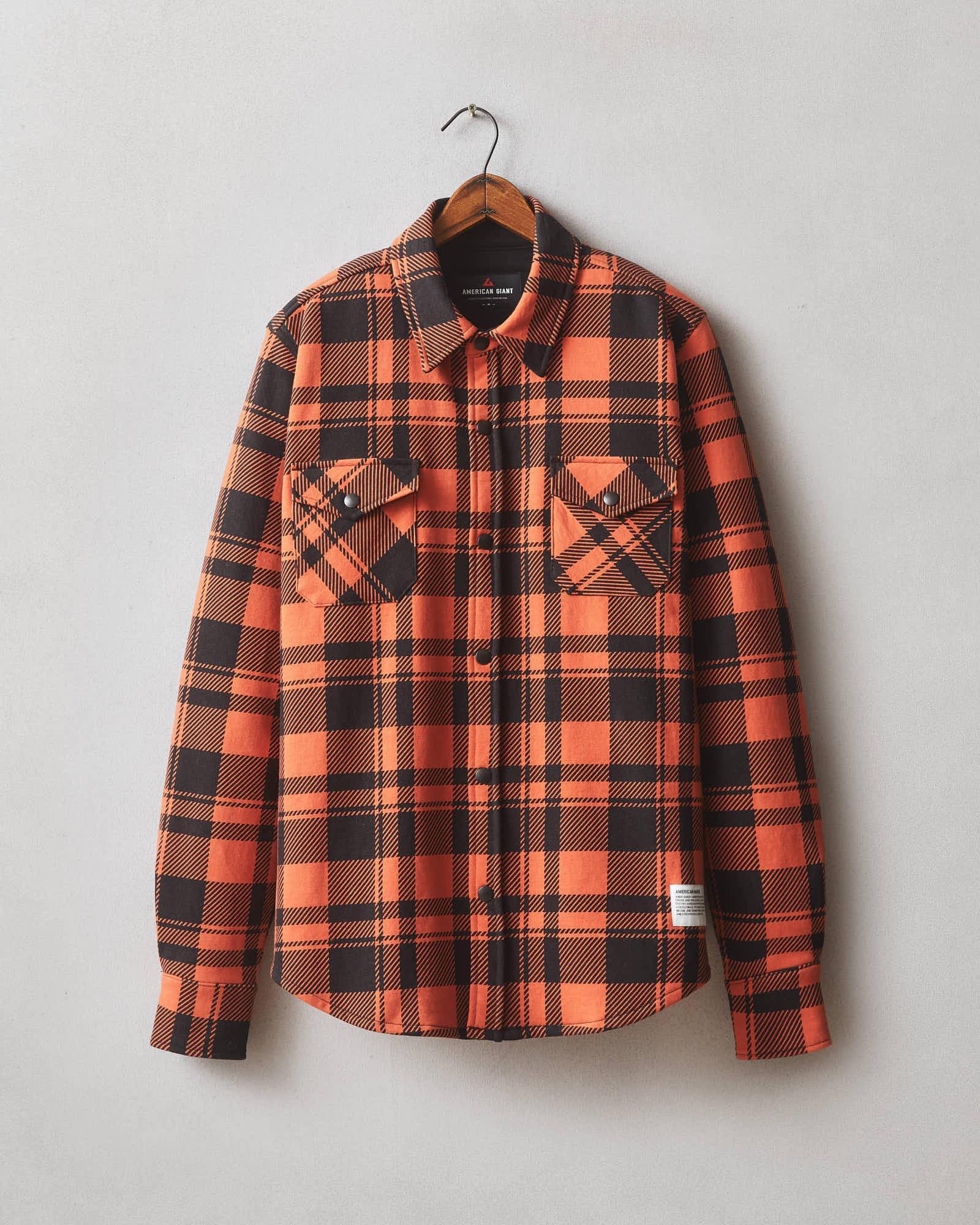 Redwood Fleece Overshirt - Habanero Plaid Product Image