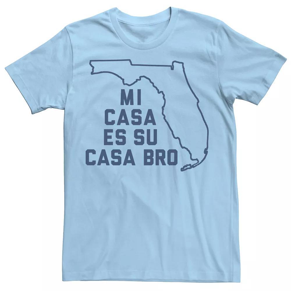 Men's Mi Casa Es Su Casa Bro Florida Hometown Graphic Tee, Size: Medium, Light Blue Product Image