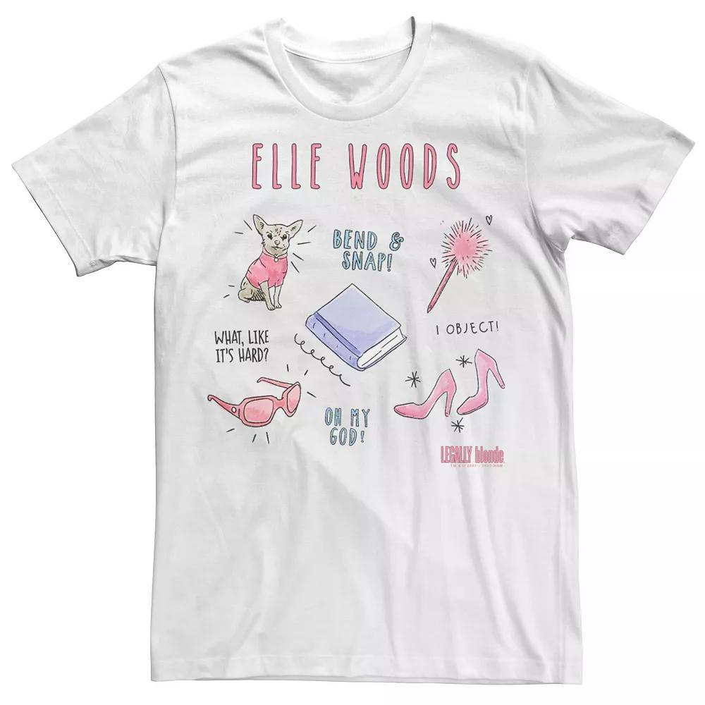 Men's Legally Blonde Elle Woods Sketches Tee, Size: XXL, White Product Image