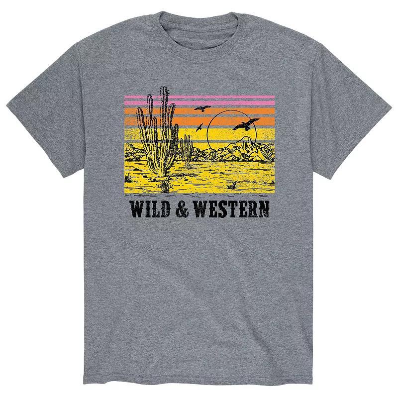 Men's Wild And Western Tee, Size: XXL, Gray Product Image